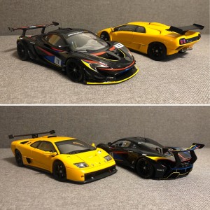 McLaren P1 GTR 1:18 TSM &amp; Lamborghini Diablo GTR 1:18 AutoArt